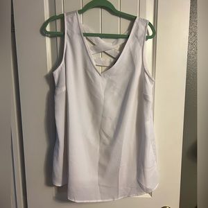 White Tank with Criss Cross back